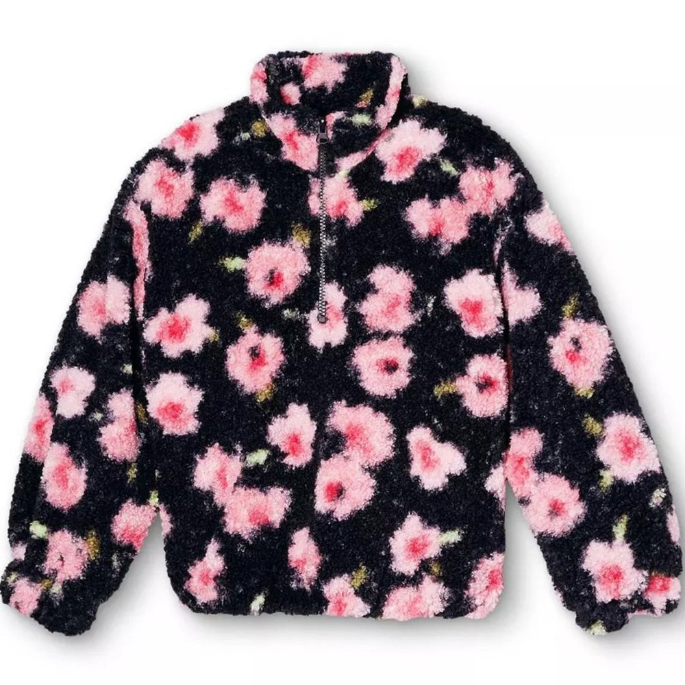 Sandy Liang x Target Floral Print Sherpa Jacket